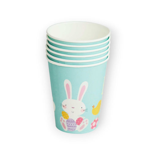 Picture of EASTER PAPER CUPS BLUE 255ML - 6 PACK